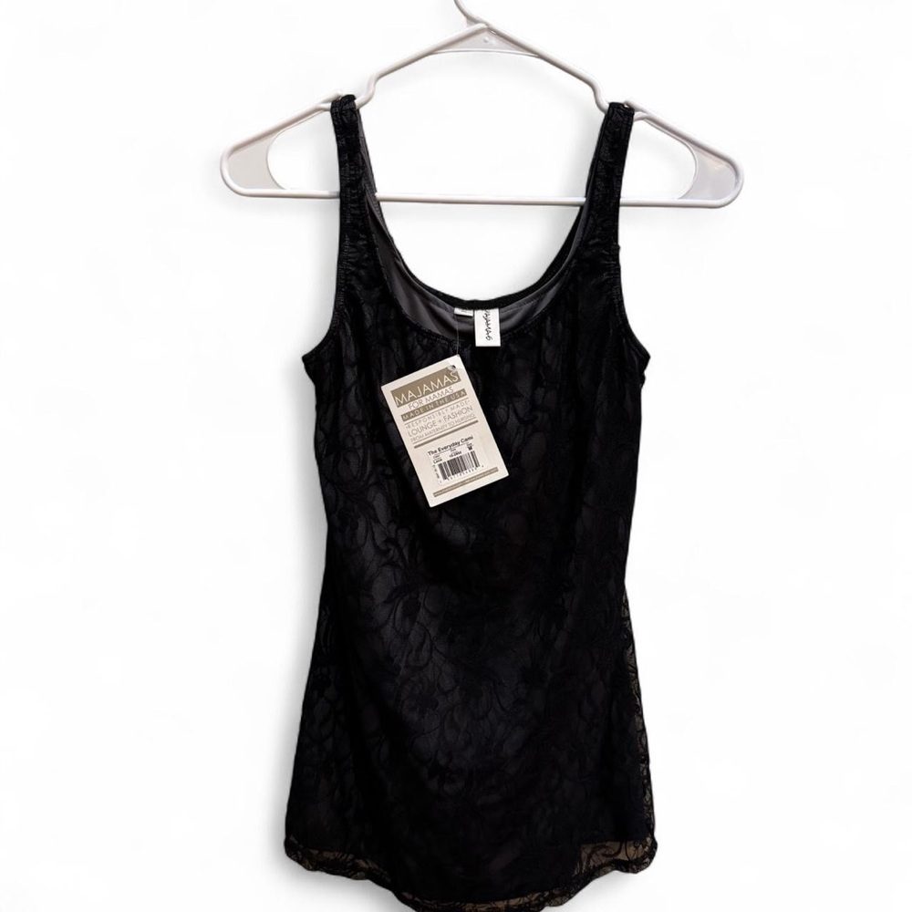 Elegant Black Lace maternity/nursing Tank Top